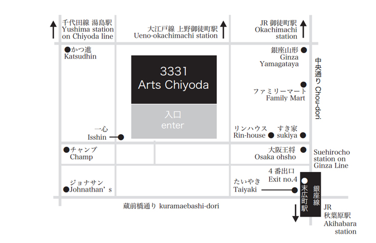 MORI YU GALLERY TOKYO 地図